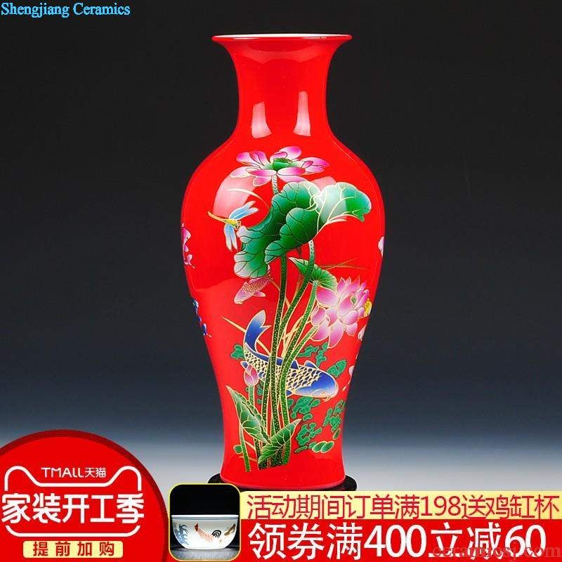 Modern new Chinese style of large vases, jingdezhen ceramics hand-painted dried flowers flower arrangement, the sitting room TV ark furnishing articles