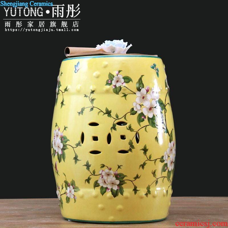 Jingdezhen ceramic high temperature manual stool tea color at the end of the classical style of the sitting room tea house furnishing articles sit mound ceramic stool