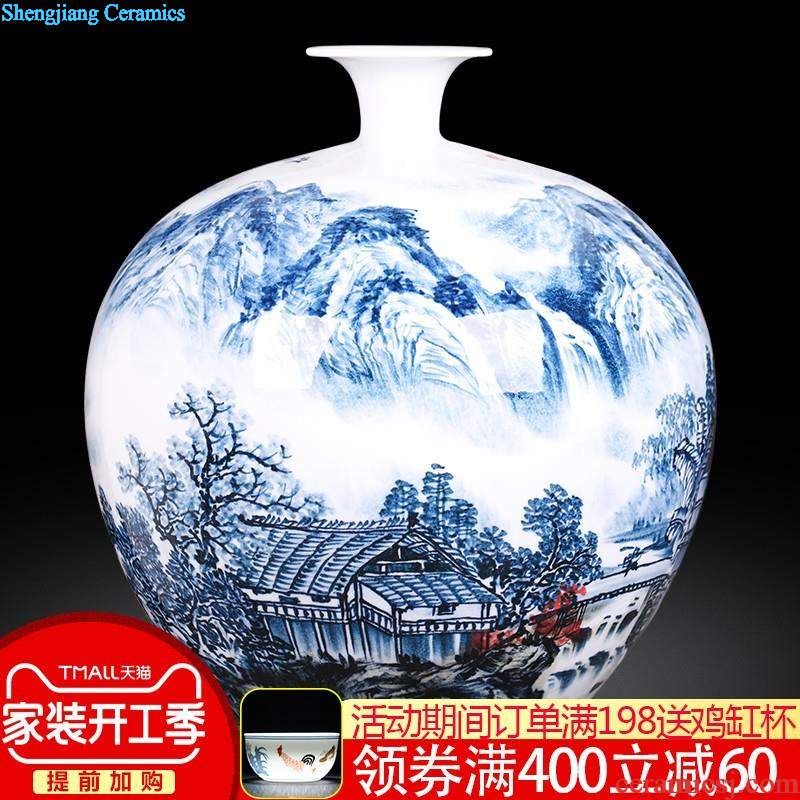 Jingdezhen ceramics european-style enamel Mosaic gold chicken 1 meter landing a large vase The sitting room the hotel gift ceremony