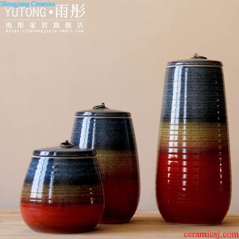 Rain tong home | jingdezhen ceramics craft high temperature ceramic pot storage tank sitting room put vase decoration furnishing articles