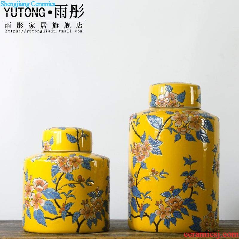 The rain tong home | classic blue and white porcelain of jingdezhen ceramics with cover furnishing articles sitting room porch decoration porcelain storage tank