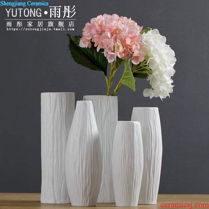 Color glaze kiln ceramic floor vase vase modern european-style villa hotel sitting room place large vases, flower arrangement