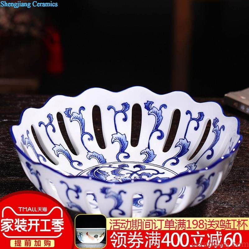 Master of jingdezhen ceramics hand-painted enamel vase flower arranging, new Chinese style living room TV ark adornment furnishing articles