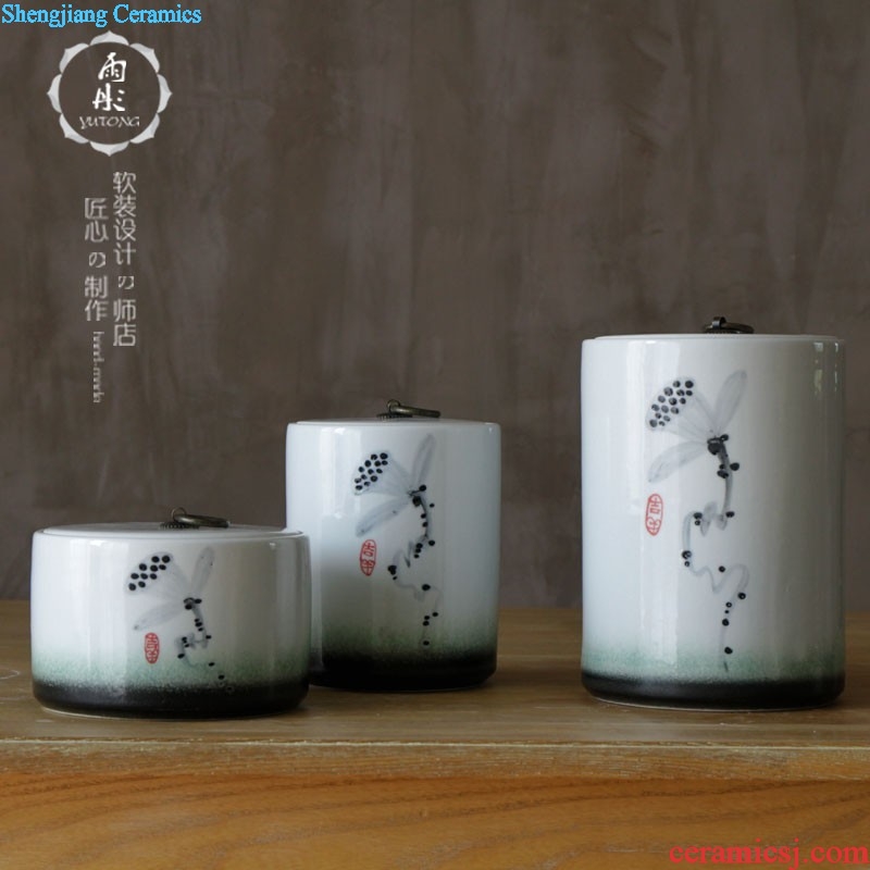 Rain tong home | jingdezhen ceramics manually fish boring pastel painting in bud/lotus tea pot