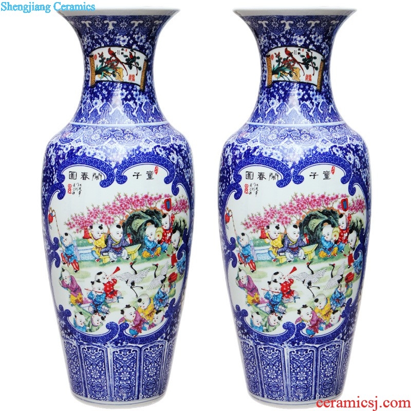 Aj84 jingdezhen ceramics Imitation of kiln crack plum bottle vase A piece of porcelain home furnishing articles in the living room