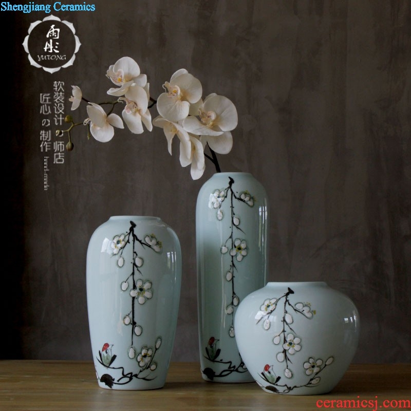 Jingdezhen Chinese creative living room bird furnishing articles Home sitting room adornment a litter of five ceramic decoration