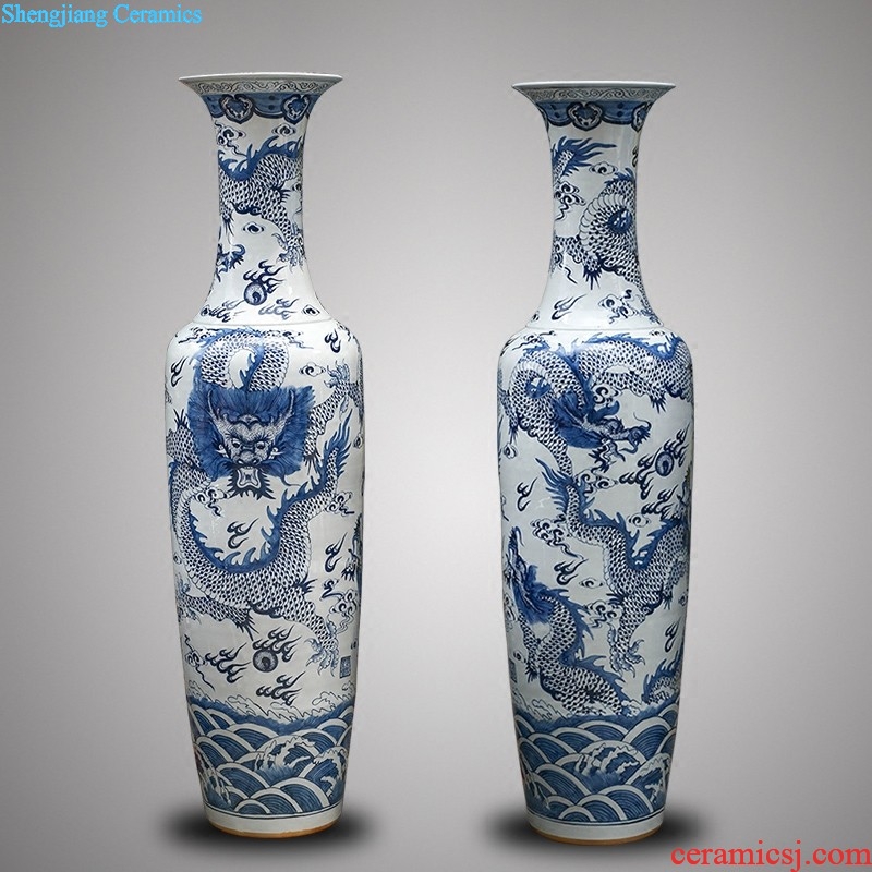 Blue and white porcelain of jingdezhen ceramics manual landscape painting khe sanh friends goldfish bowl lotus basin tortoise tank water lily