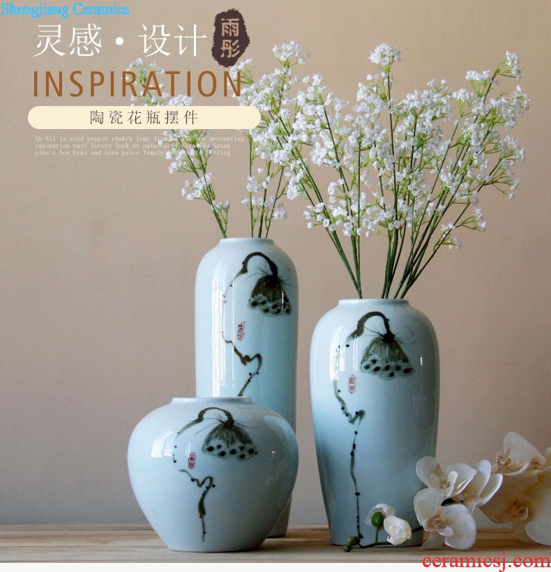 Jingdezhen creative modern new Chinese porcelain vase The sitting room TV wine porch place home decoration