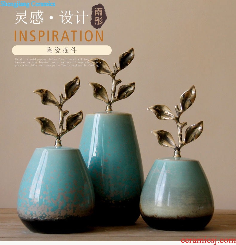 Contracted Europe type dry flower vase furnishing articles ceramic creative flower arrangement sitting room adornment is small and pure and fresh white table decoration