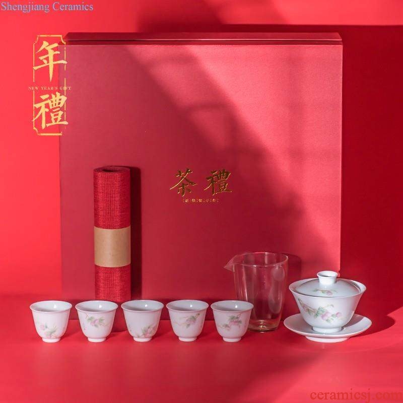 Get in jingdezhen ceramic tea set kung fu tea set home xi shi pot of tea, tea cup gift boxes