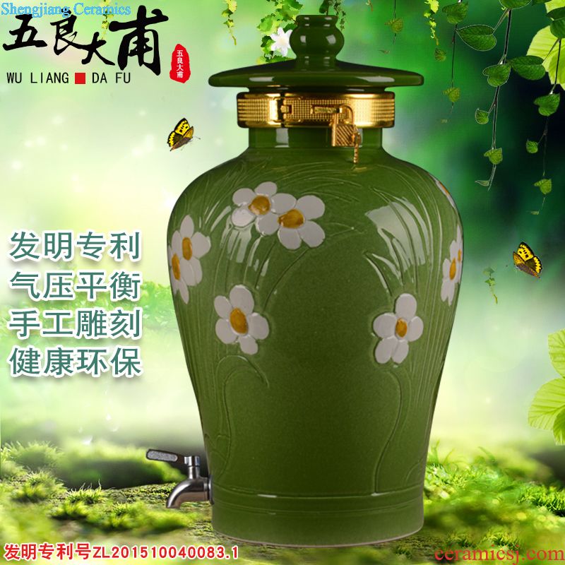 Jingdezhen ceramic bottle home bubble bottle jars 10 jins hand-painted porcelain ceramic gifts collection bottle furnishing articles
