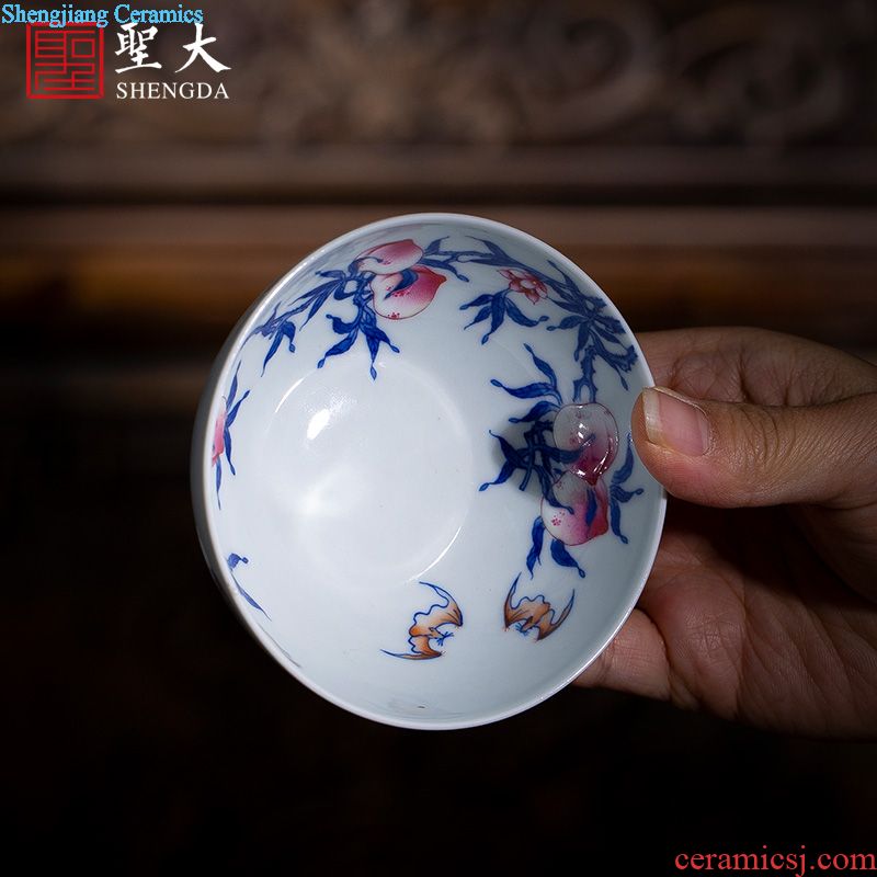 Santa teacups hand-painted ceramic kung fu imitation corn poppy enamel acknowledged the bowl of jingdezhen tea service
