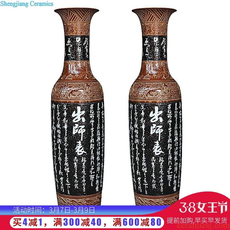 Jingdezhen ceramics ruby red wax gourd bottle of large vases, contemporary and contracted household adornment furnishing articles wedding decoration