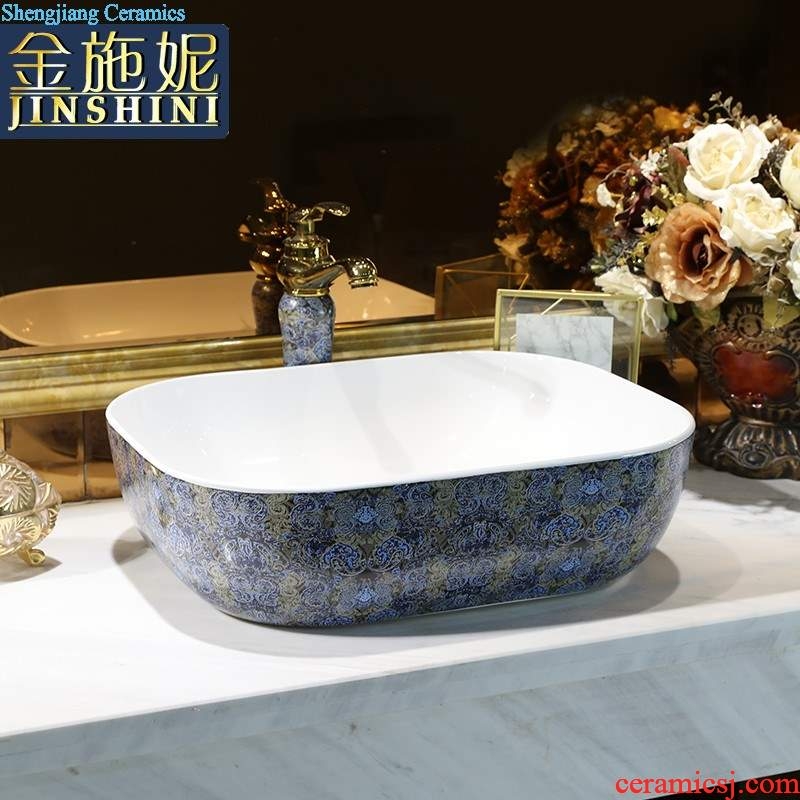 Basin fangyuan form European art ceramics on the basin that wash a face to wash your hands toilet lavatory sink contracted household