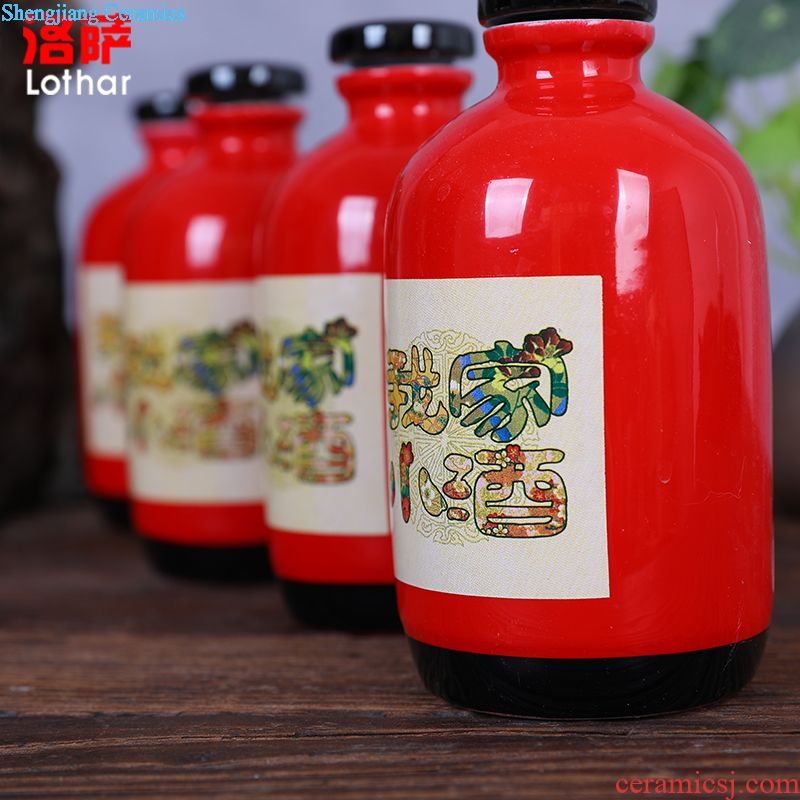 Jingdezhen ceramic bottle bottle is empty wine bottle 5 jins of gift hip household gift liquor sealed bottles