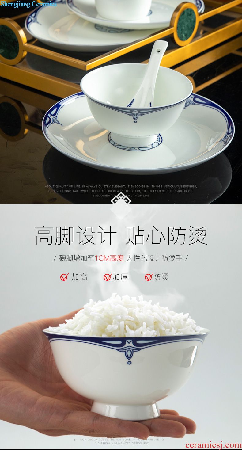 Home of kung fu tea tea tea set office high-grade jingdezhen ceramic teapot teacup of a complete set of ground
