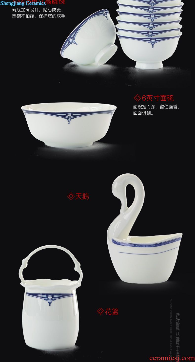 Home of kung fu tea tea tea set office high-grade jingdezhen ceramic teapot teacup of a complete set of ground