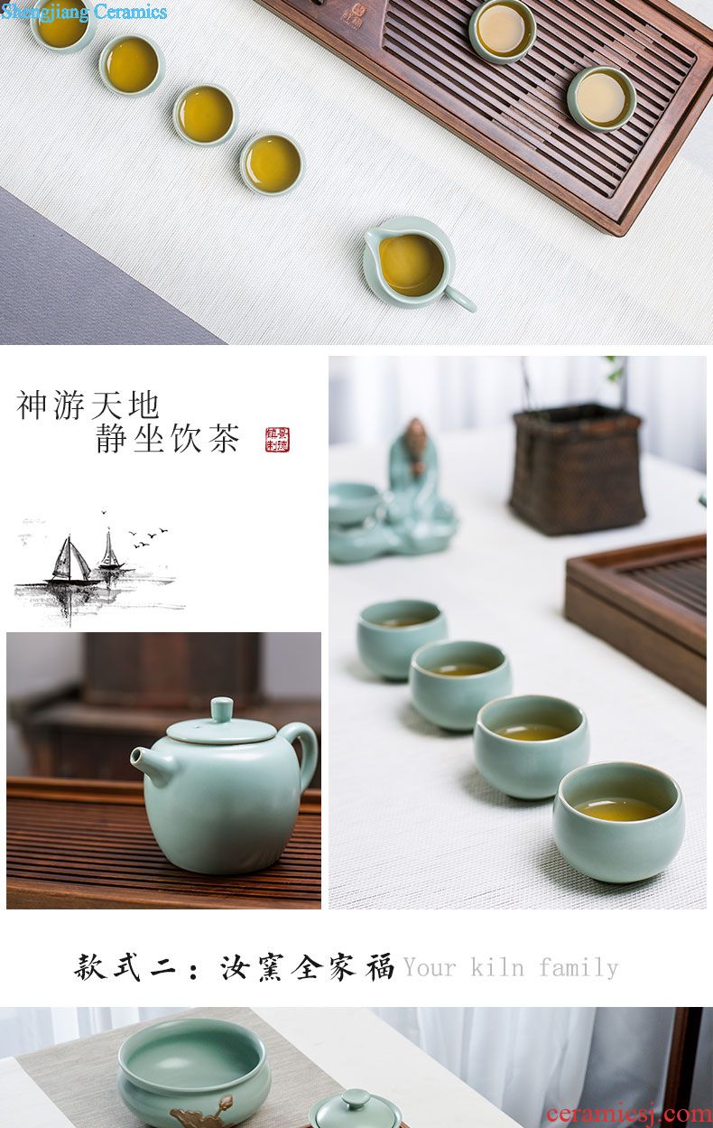 Jingdezhen ceramic teapot cool household girder kettle pot teapot high-capacity old archaize large-sized cold water