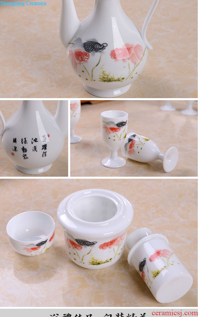 Large and medium size puer tea caddy ceramic POTS storage tanks seal round pot tea box jingdezhen travel box