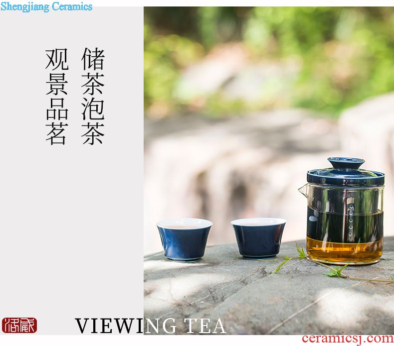 Jingdezhen ceramic teapot cool household girder kettle pot teapot large capacity large old cold suit kettle