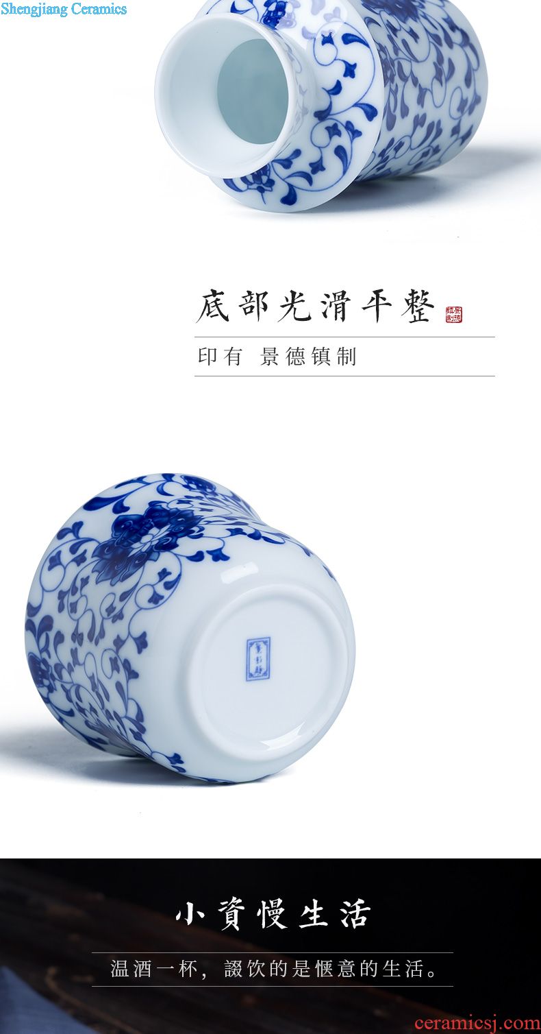 Tea tray tray circular contracted household jingdezhen ceramics kung fu tea water of blue and white porcelain tea sets tea saucer