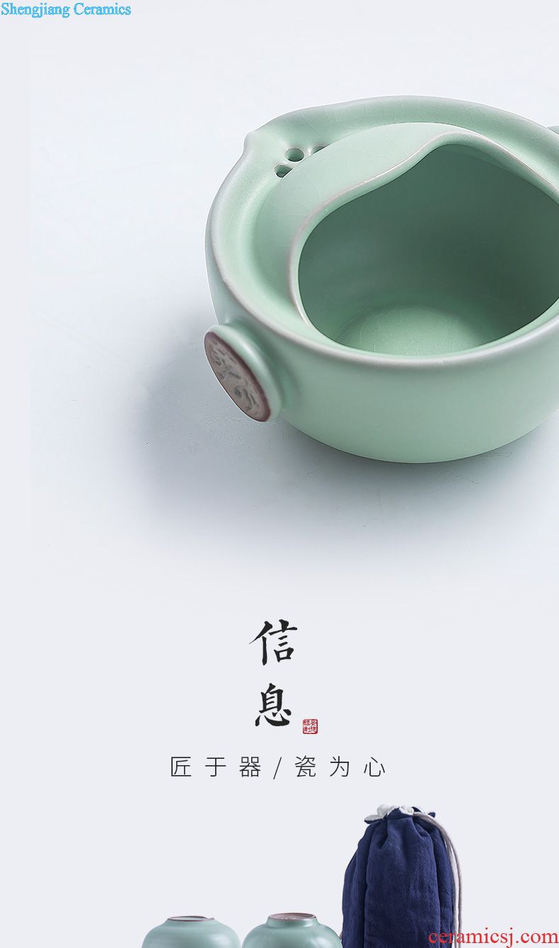 Your kiln was suit household contracted jingdezhen ceramic open the slice your porcelain teapot teacup of a complete set of Chinese kung fu