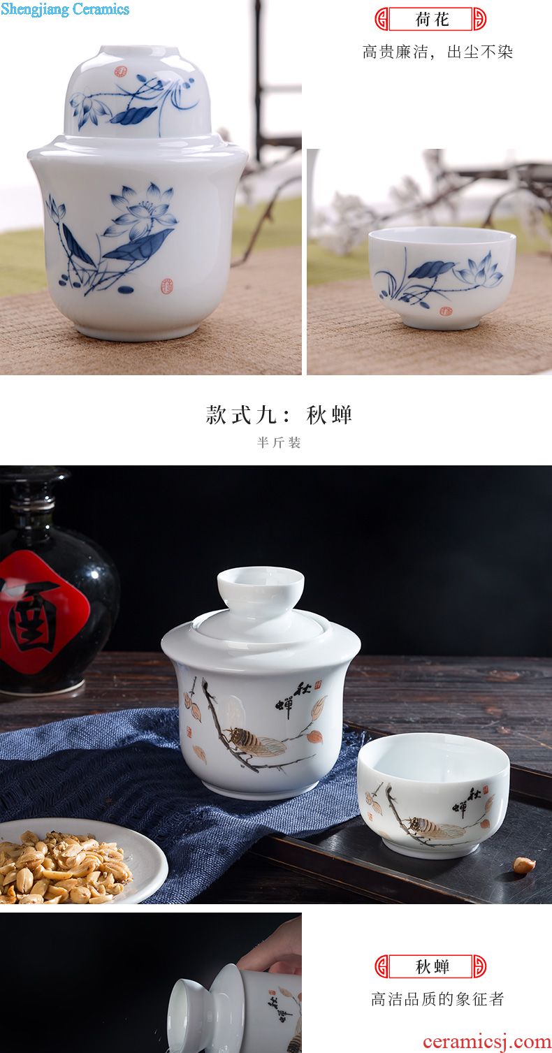 Tea tray tray circular contracted household jingdezhen ceramics kung fu tea water of blue and white porcelain tea sets tea saucer