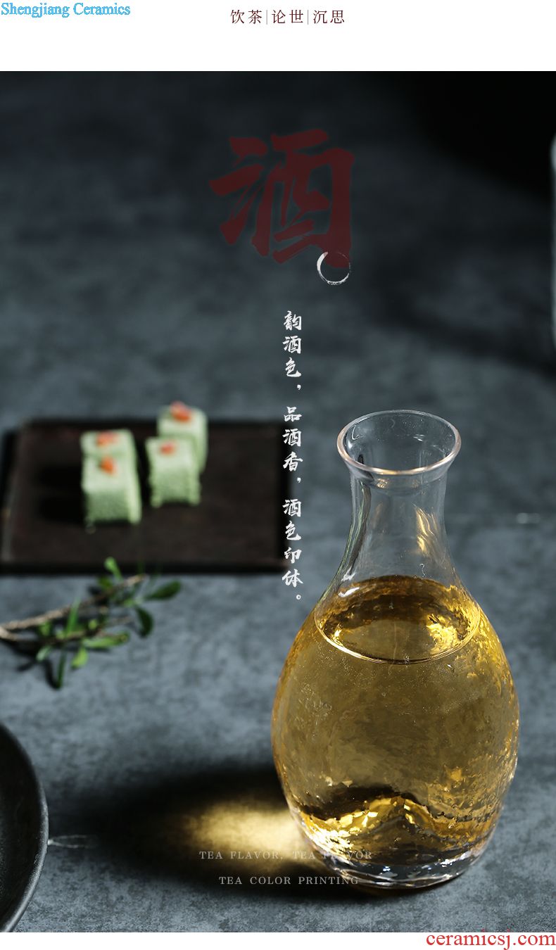 Jingdezhen ceramic temperature wine pot is very hot hip flask glass antique Chinese kung fu tea cup rice wine liquor cup