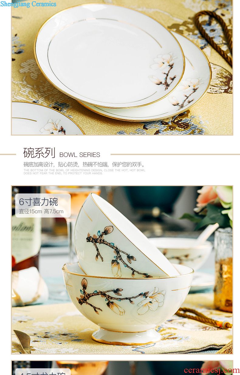 Suit kung fu tea set, tea sets the whole circle of jingdezhen ceramic household teapot tea tray cup gift box