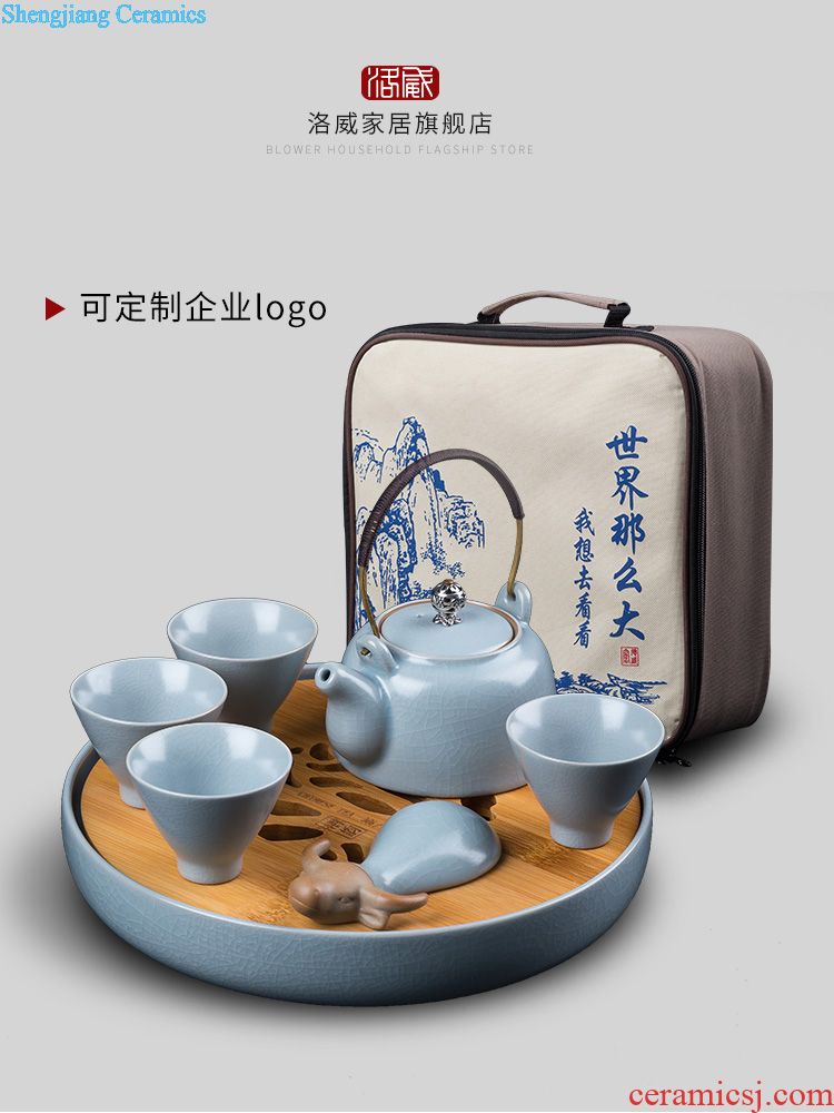 Jingdezhen blue and white porcelain glair bone porcelain tableware Chinese style of eating food dishes to eat bowl high-grade dishes suit household