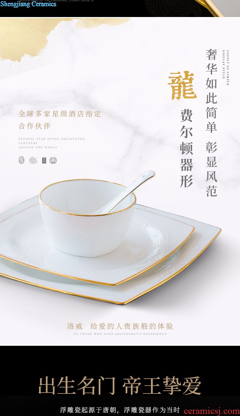 Jingdezhen high-grade colored enamel 8 head double tea set The royal treasures The principal famille rose tea cup