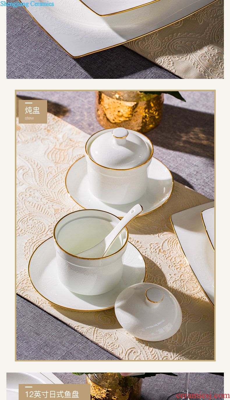 Jingdezhen high-grade colored enamel 8 head double tea set The royal treasures The principal famille rose tea cup