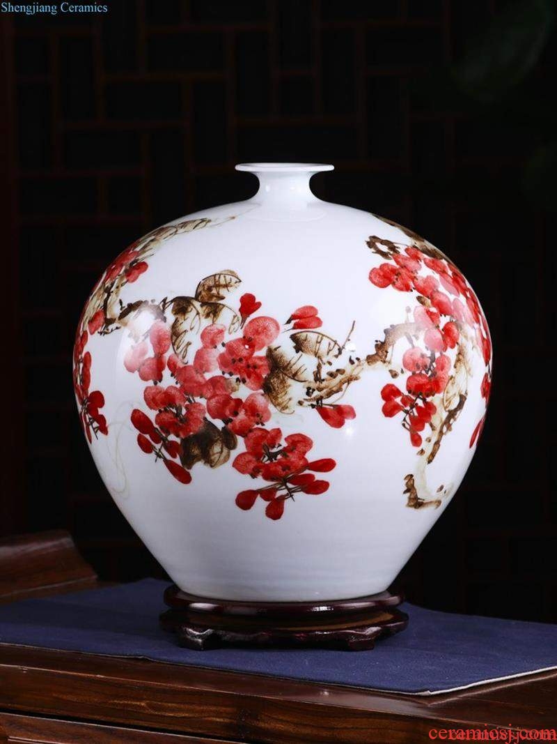 Jingdezhen ceramic furnishing articles modern creative contracted household decorates sitting room dried flower flower vase flowers