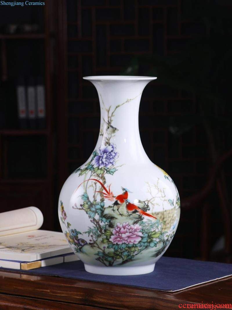 Jingdezhen ceramics furnishing articles flower arranging hand-painted archaize sitting room of large blue and white porcelain vase Chinese style household decoration