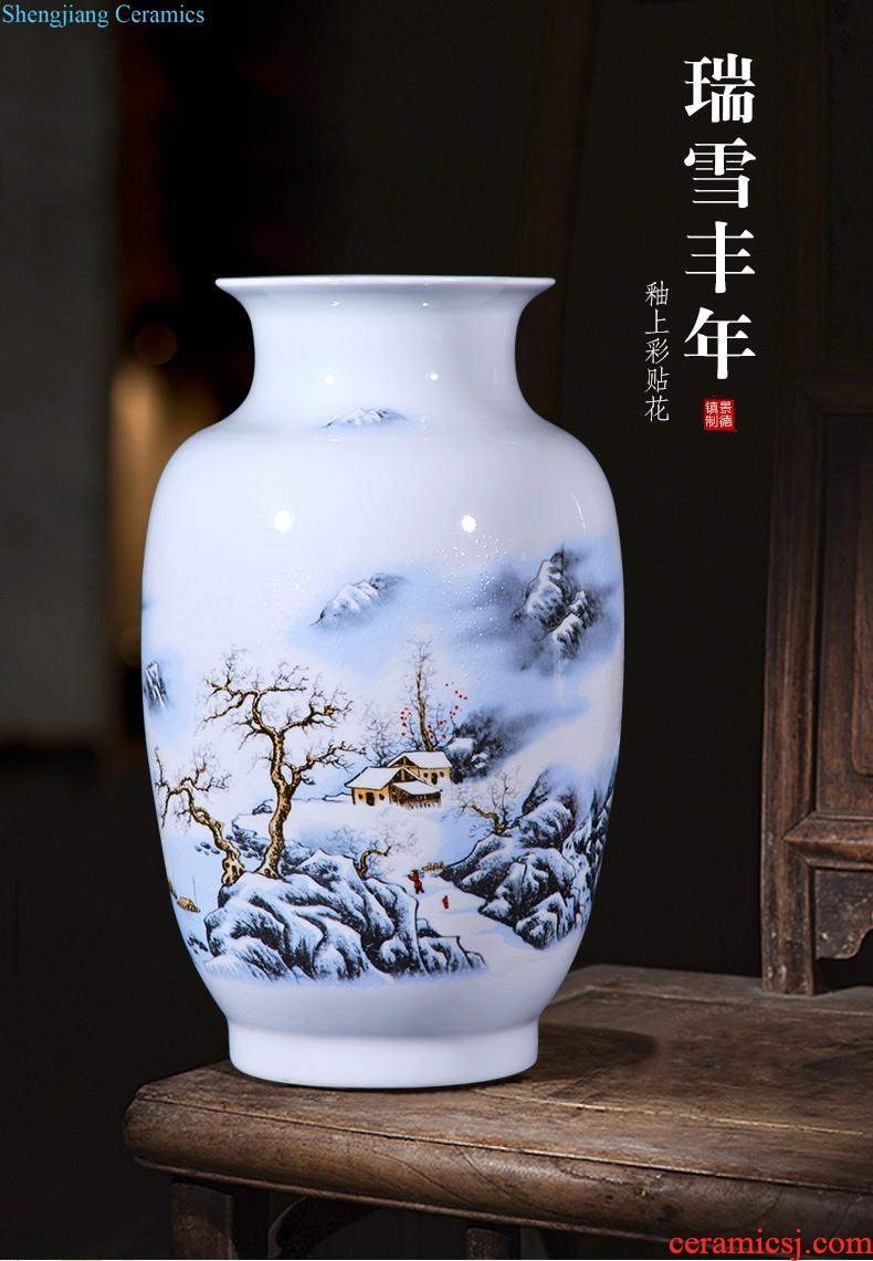 New Chinese style furnishing articles ceramic vase simulation flower dried flowers flower arrangement home European style living room TV ark soft adornment