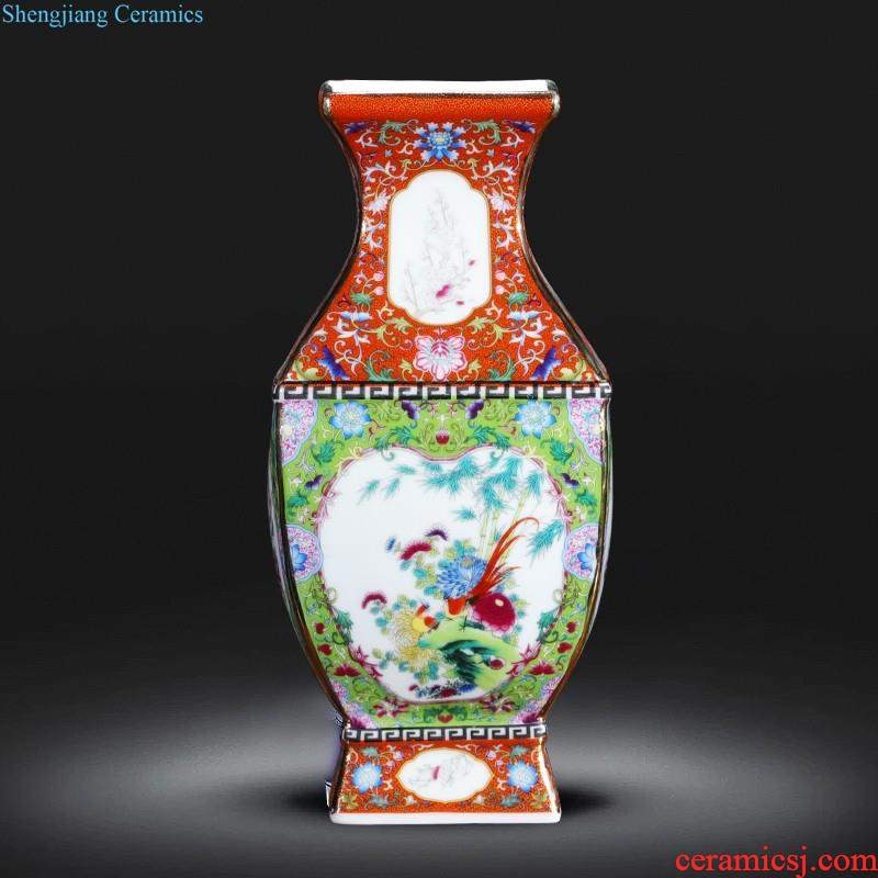 Jingdezhen ceramic furnishing articles hand-painted porcelain kiln tank cylinder tortoise new Chinese style home sitting room adornment ornament