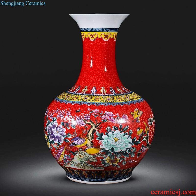 Jingdezhen ceramics archaize large blue and white porcelain vase flower arranging, furnishing articles sitting room of new Chinese style household decorations