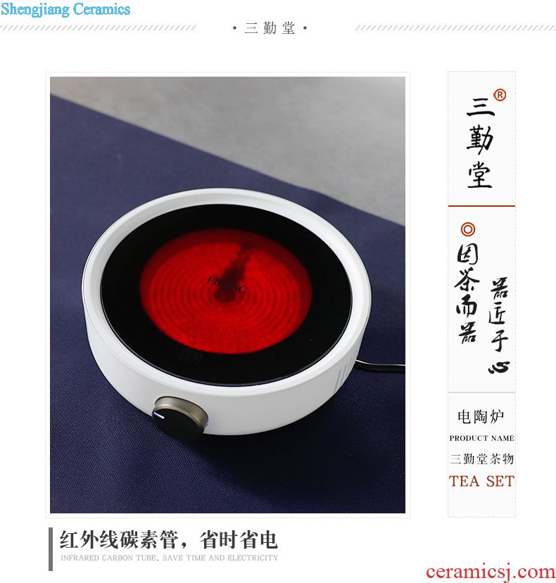 The three regular pane electric TaoLu tea stove jingdezhen ceramic tea set to boil tea kettle tea accessories S81016