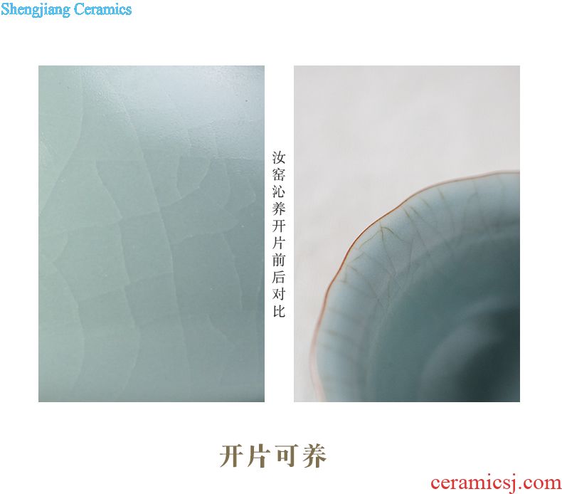 Three pick flowers frequently hall master cup kung fu tea cups of jingdezhen ceramic tea set manual rolling way sample tea cup S42167