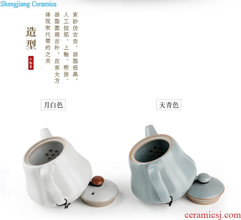 Three pick flowers frequently hall master cup kung fu tea cups of jingdezhen ceramic tea set manual rolling way sample tea cup S42167
