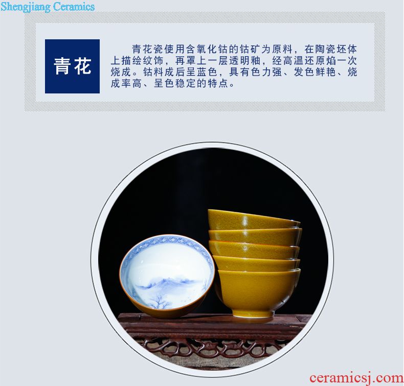 Three frequently hall master cup single cup jingdezhen ceramic cups ink in the kung fu tea pure manual fragrance-smelling cup sample tea cup