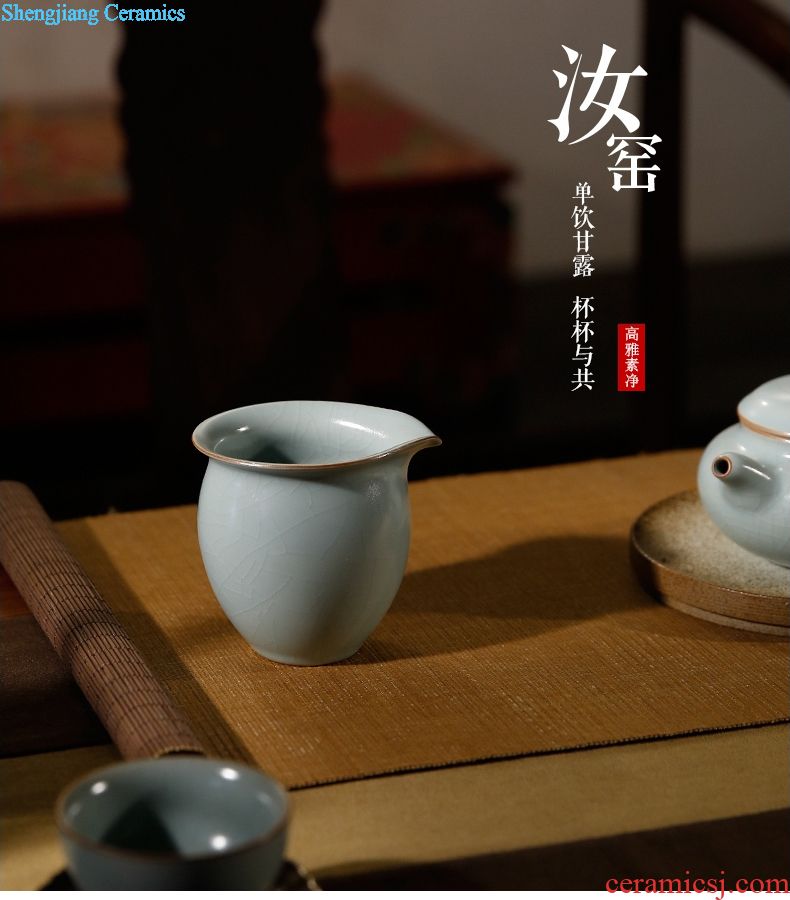 Three frequently hall kiln dry foam plate Small tea pot adopt jingdezhen ceramic tea set temmoku S72036 ChengGan bubble plate