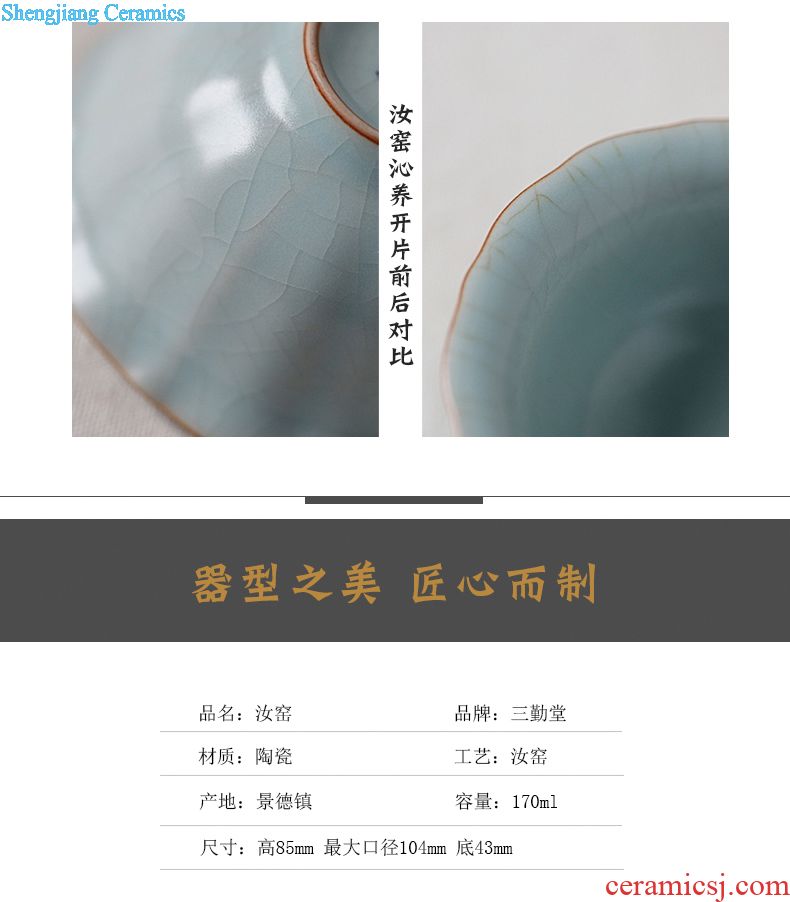 Three frequently hall kiln dry foam plate Small tea pot adopt jingdezhen ceramic tea set temmoku S72036 ChengGan bubble plate