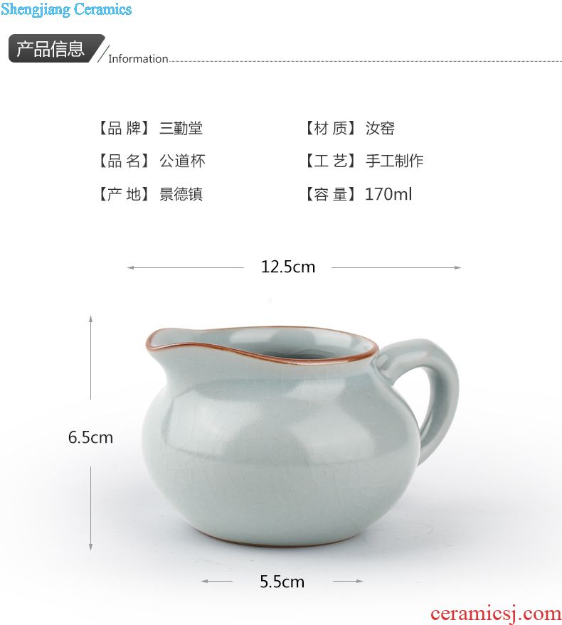 Three frequently hall kung fu tea set manually jingdezhen ceramic tea set sample tea cup jade porcelain personal master cup single cup