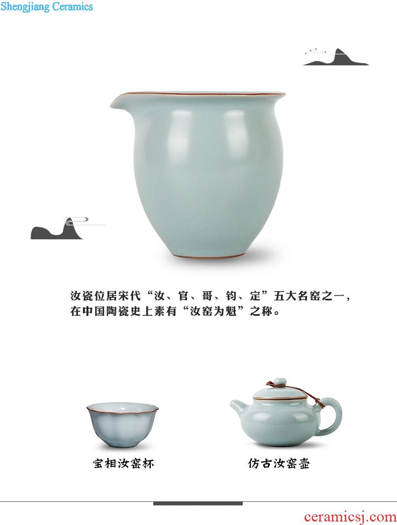 Three frequently hall kiln dry foam plate Small tea pot adopt jingdezhen ceramic tea set temmoku S72036 ChengGan bubble plate