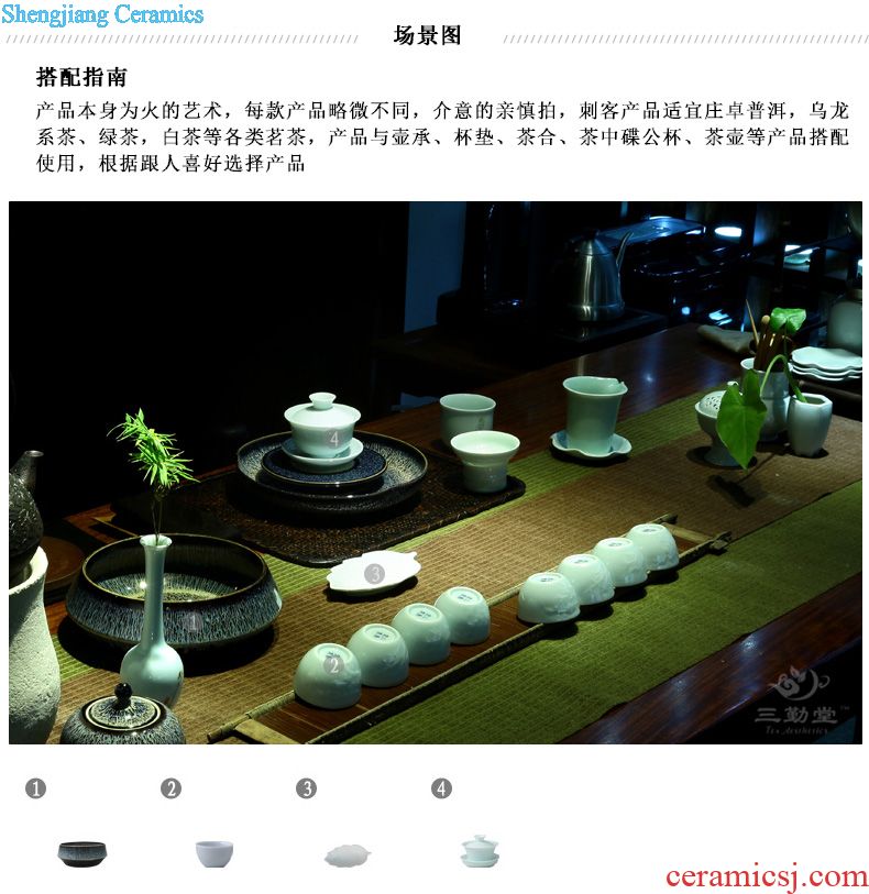 Three frequently hall your kiln xi shi kung fu tea pot of jingdezhen ceramics slicing can be a teapot S24005 small single pot