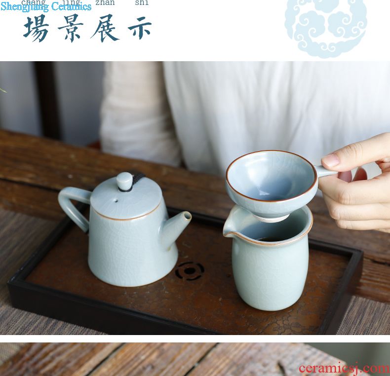 The three frequently your kiln jingdezhen) filter to filter the tea tea tea set ceramic piece can raise reasonable collocation cup