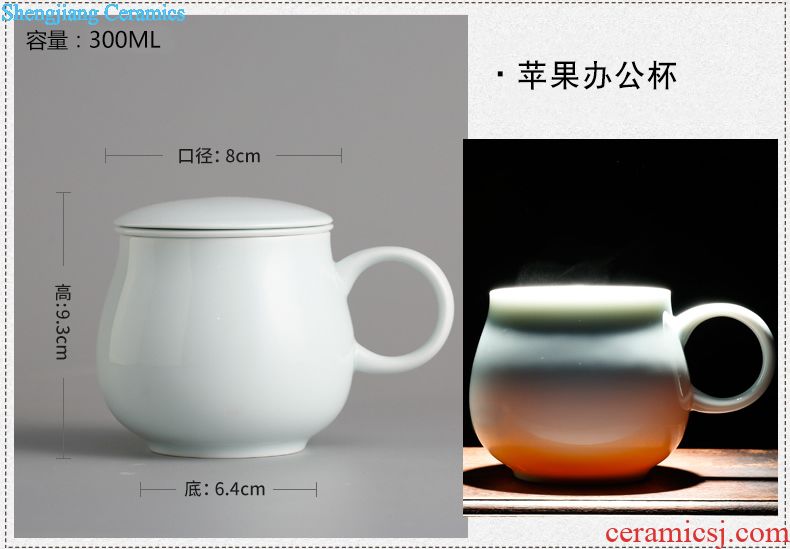 The three regular crack cup a pot of two cup Jingdezhen one person a cup of tea set household travel tea set