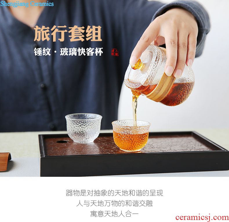 Three frequently gentleman sample tea cup Kung fu tea sets master cup single cup jingdezhen ceramic tea set S42134