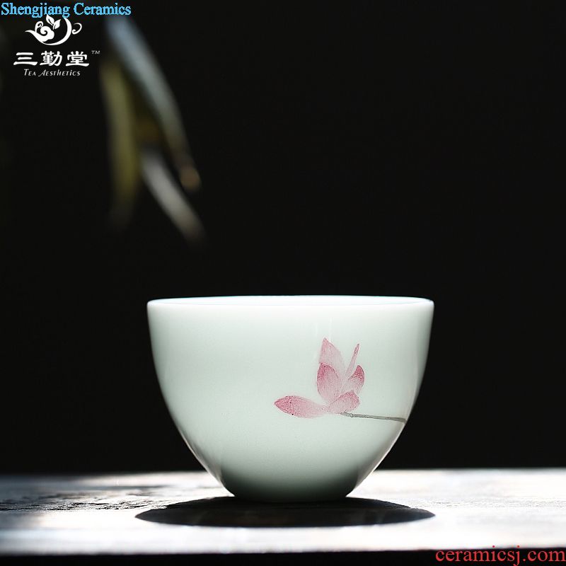 The three frequently kung fu jingdezhen ceramic cups manual hand-painted blue and white porcelain tea set small single cup S43010 sample tea cup